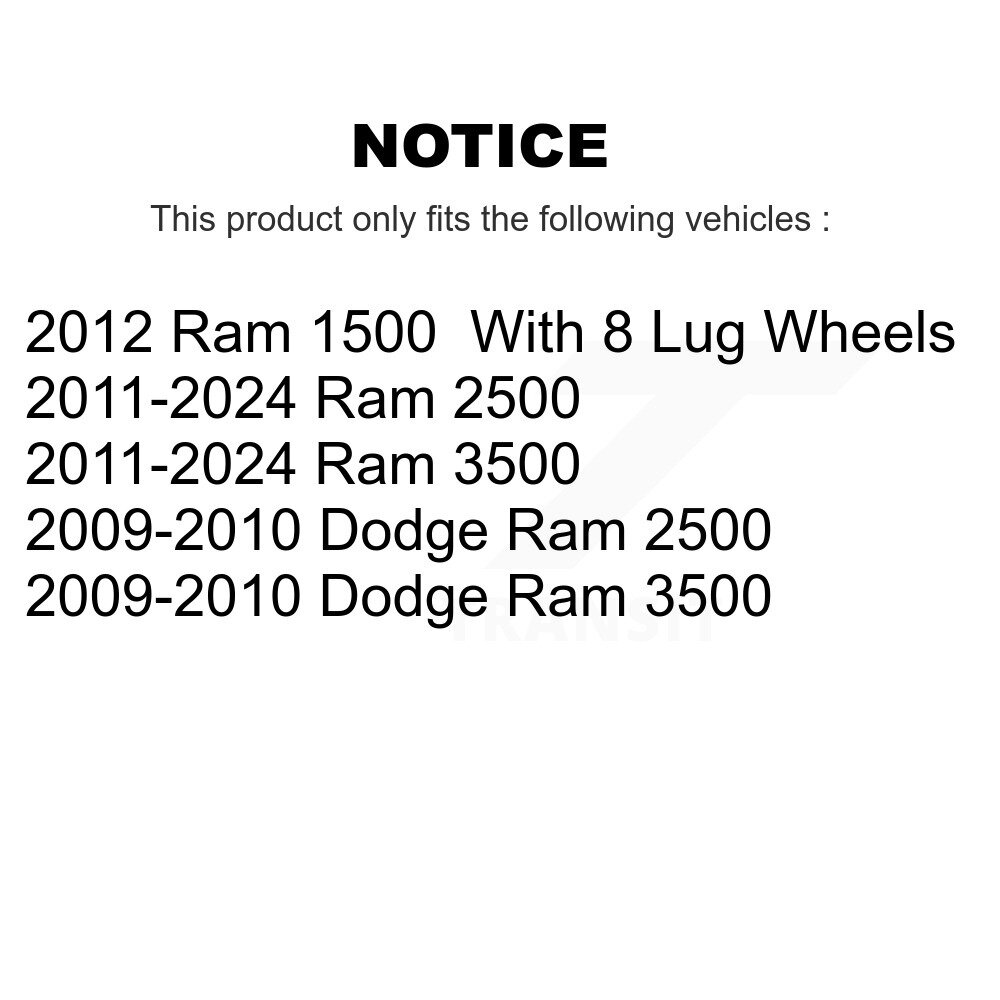 [Front] Rotor de frein à disque avant pour Ram 2500 3500 1500 Dodge 8-780736