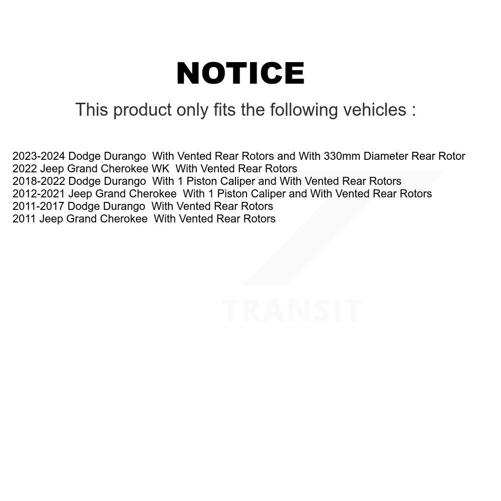 [Arrière] Rotor de frein à disque arrière pour Jeep Grand Cherokee Dodge Durango WK 8-780869