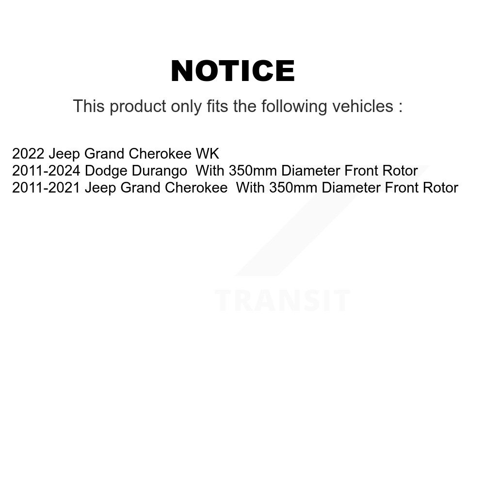 [Front] Rotor de frein à disque avant pour Jeep Grand Cherokee Dodge Durango WK 8-780870