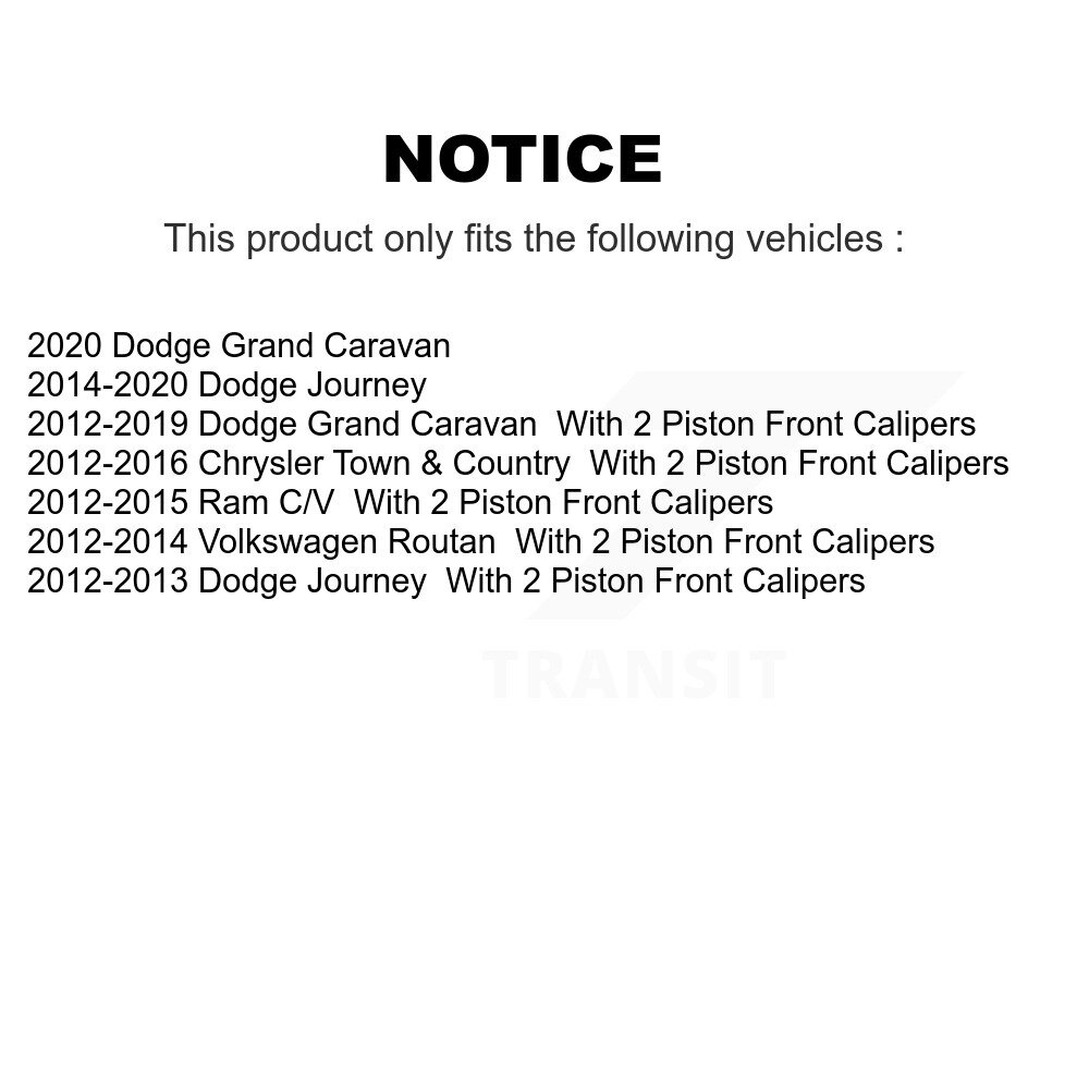 [Arrière] Rotor de frein à disque arrière pour Dodge Grand Caravan Journey Chrysler Ville et pays