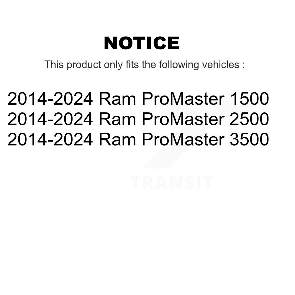 [Front] Rotor de frein à disque avant pour 2014-2023 Ram ProMaster 2500 3500 1500 8-781766