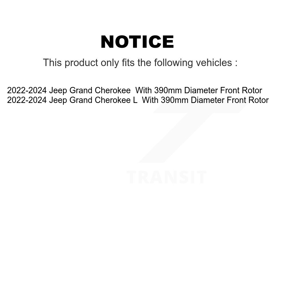 [Front] Rotor de frein à disque avant pour Jeep Grand Cherokee L avec diamètre 390mm 8-782871