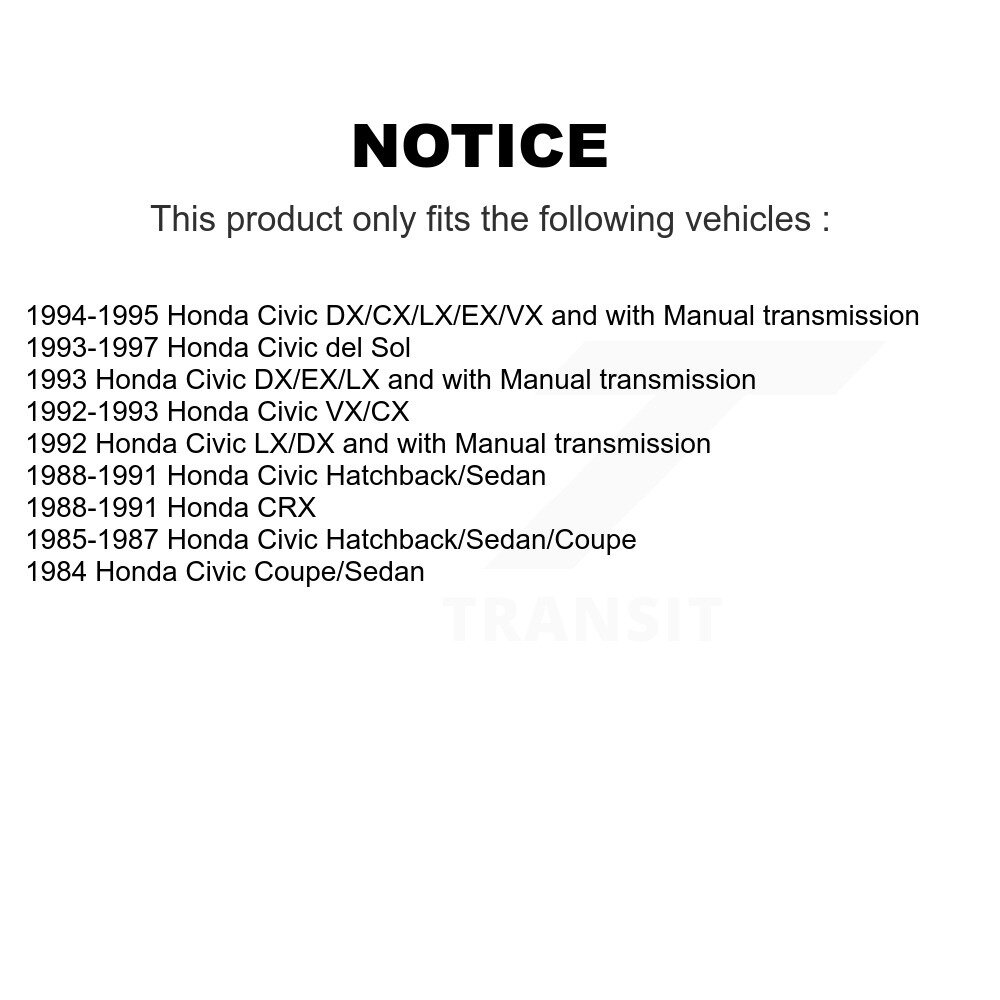 [Arrière] Tambour de frein arrière pour Honda Civic del Sol CRX 8-9506