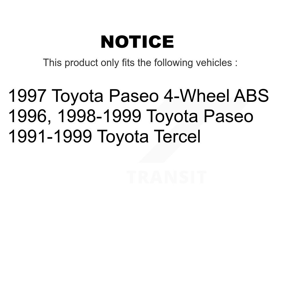 [Front] Rotor de frein à disque avant pour Toyota Tercel Paseo 8-96209