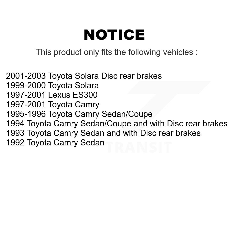 [Arrière] Rotor de frein à disque arrière pour Toyota Camry Solara Lexus ES300 8-96216