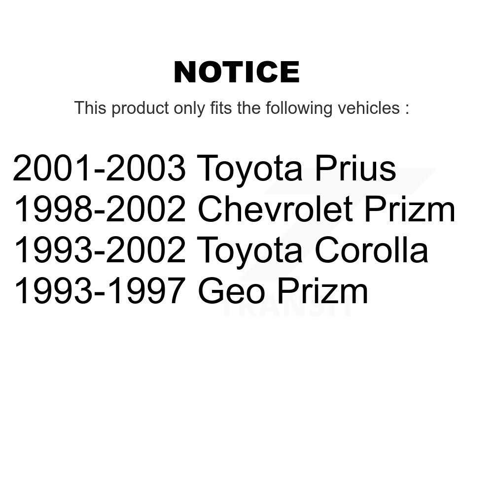 [Front] Rotor de frein à disque avant pour Toyota Corolla Prius Prizm Chevrolet Geo 8-96354