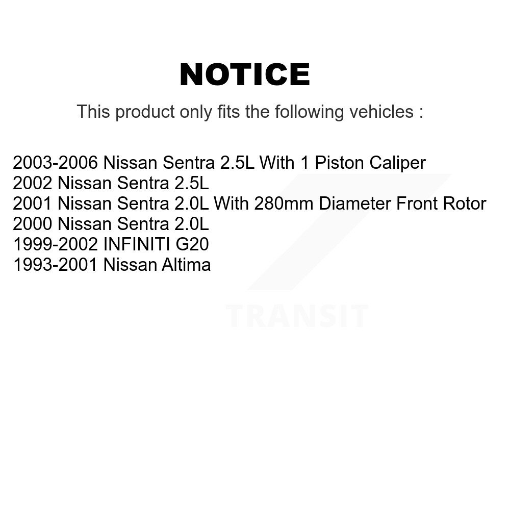 [Front] Rotor de frein à disque avant pour Nissan Sentra Altima INFINITI G20 8-96363
