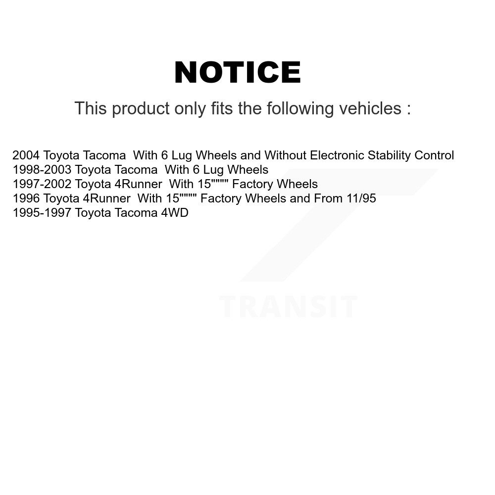 [Front] Rotor de frein à disque avant pour Toyota 4Runner Tacoma 8-96575