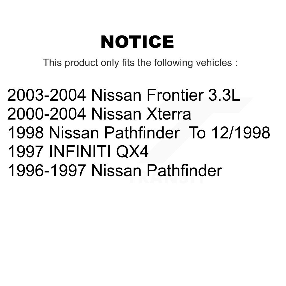 [Front] Rotor de frein à disque avant pour Nissan Xterra Frontier Pathfinder INFINITI QX4