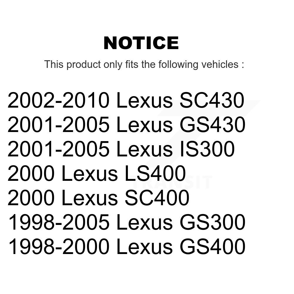 [Arrière] Rotor de frein à disque arrière pour Lexus SC430 IS300 GS300 GS400 GS430 LS400 SC400