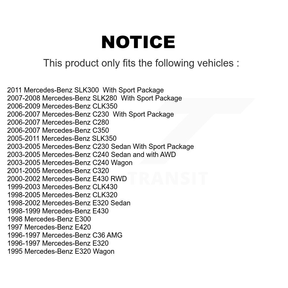 [Arrière] Rotor de frein à disque arrière pour Mercedes-Benz C230 CLK320 SLK350 E320 C280 C240 CLK350