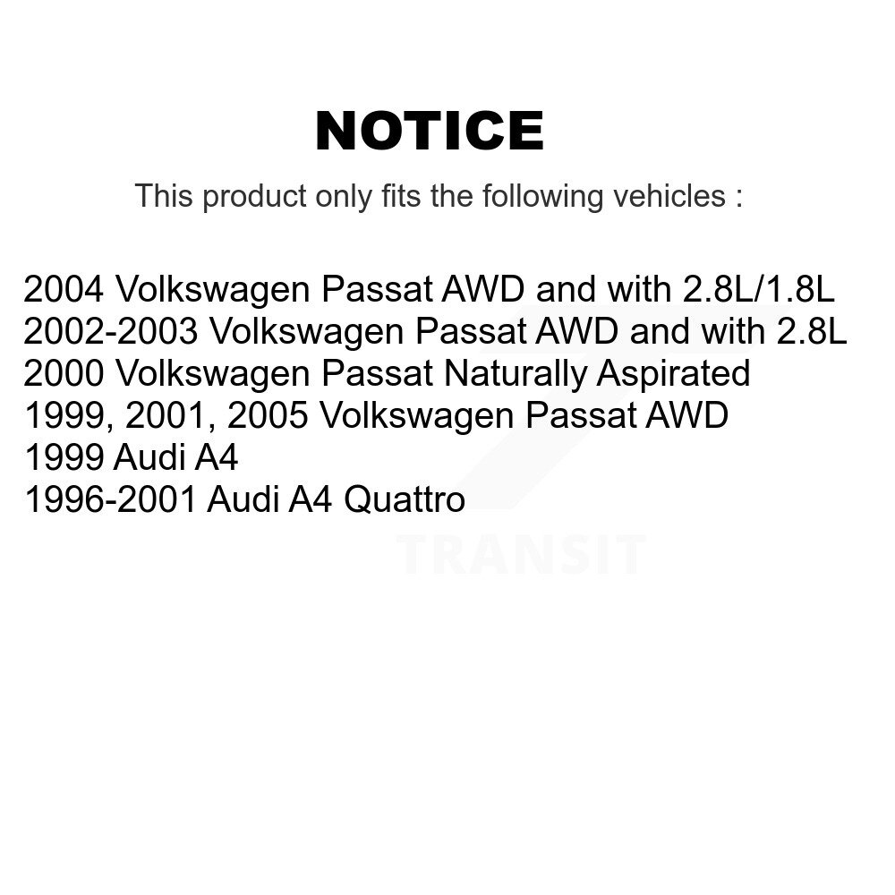 [Arrière] Rotor de frein à disque arrière pour Volkswagen Passat Audi A4 Quattro 8-96939