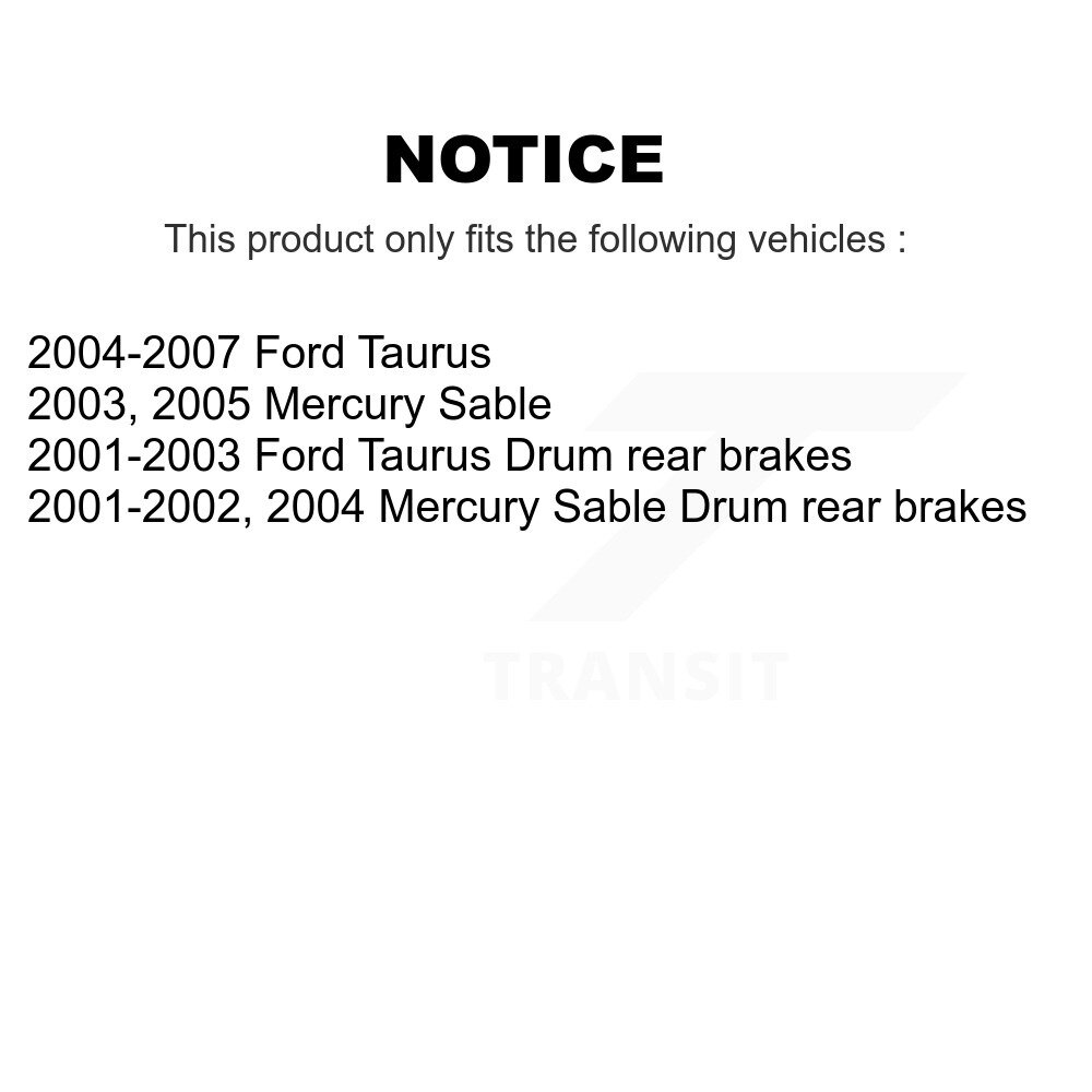 [Arrière] Fût de frein arrière pour Ford Taurus Mercury Sable 8-9712