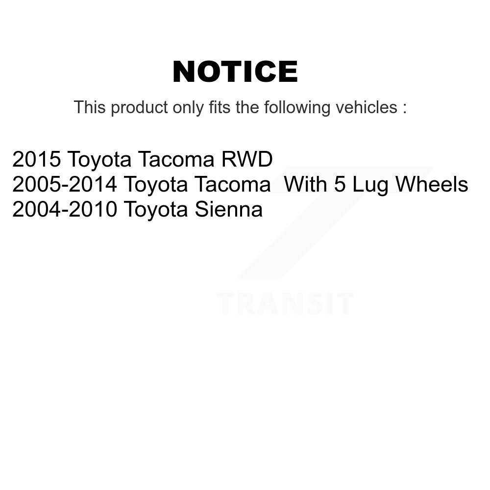 [Arrière] Tambour de frein arrière pour Toyota Tacoma Sienna 8-9753