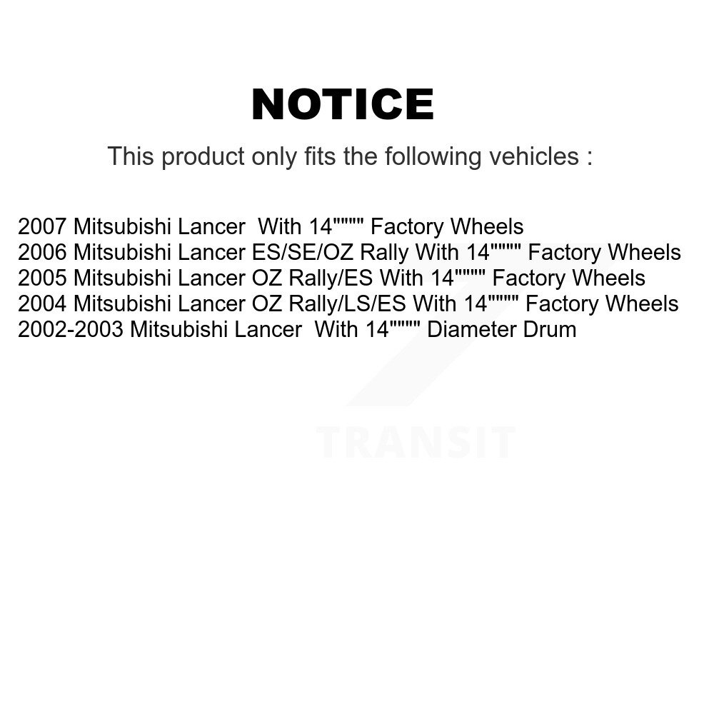 [Arrière] Tambour de frein arrière pour Mitsubishi Lancer 8-9770