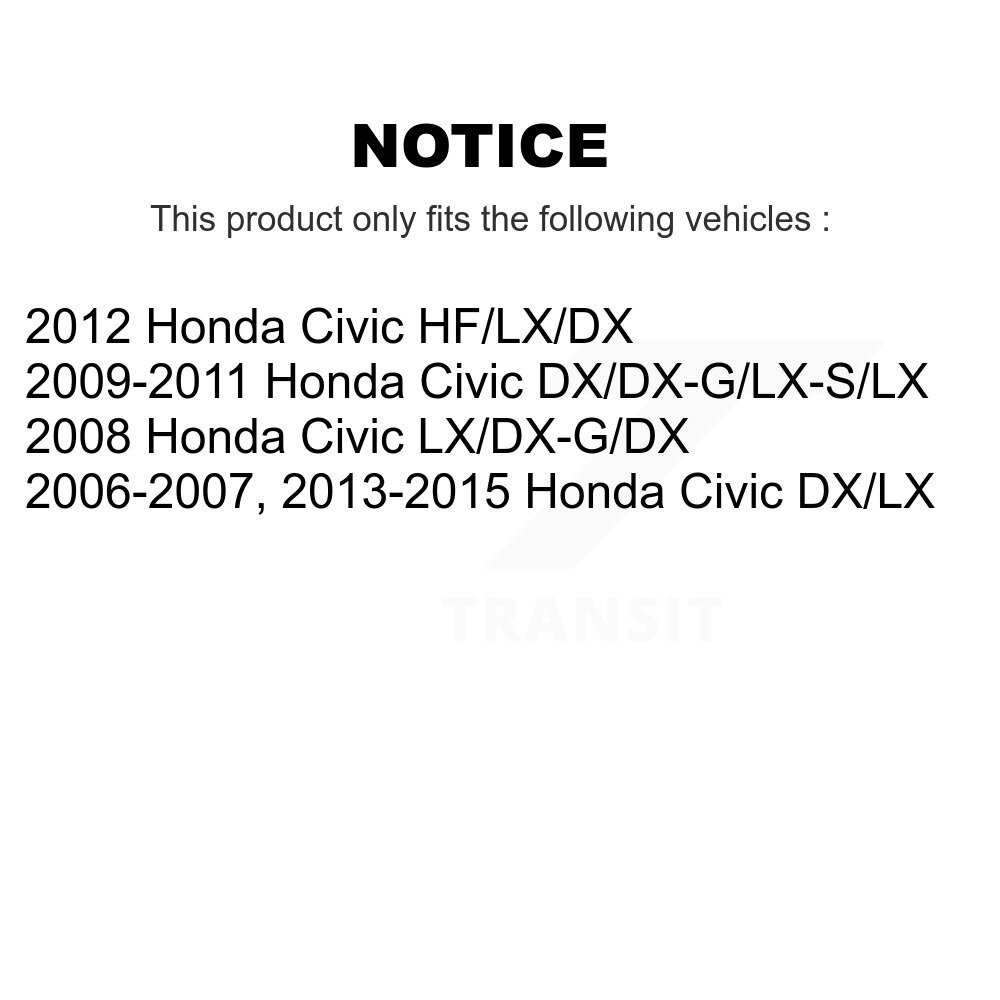 [Arrière] Tambour de frein arrière pour Honda Civic 8-9775