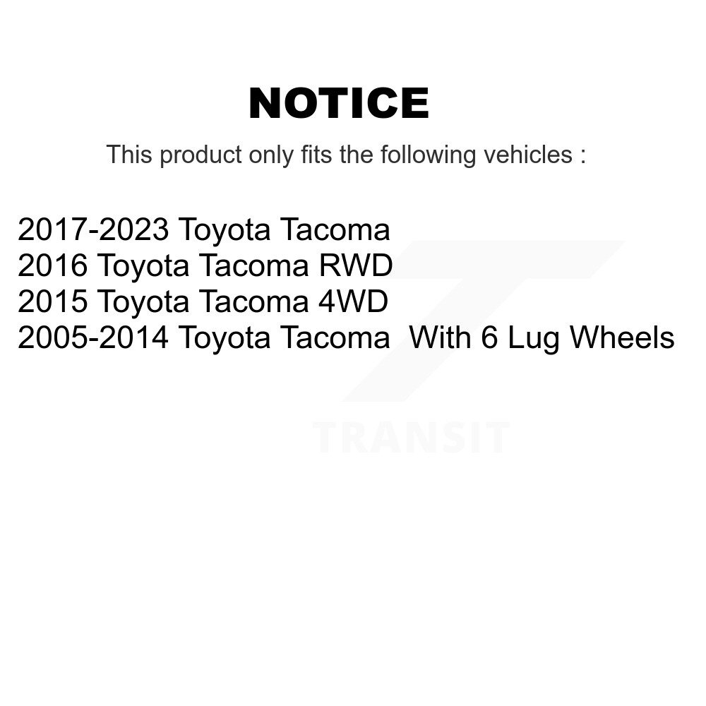 [Arrière] Tambour de frein arrière pour Toyota Tacoma 8-9779