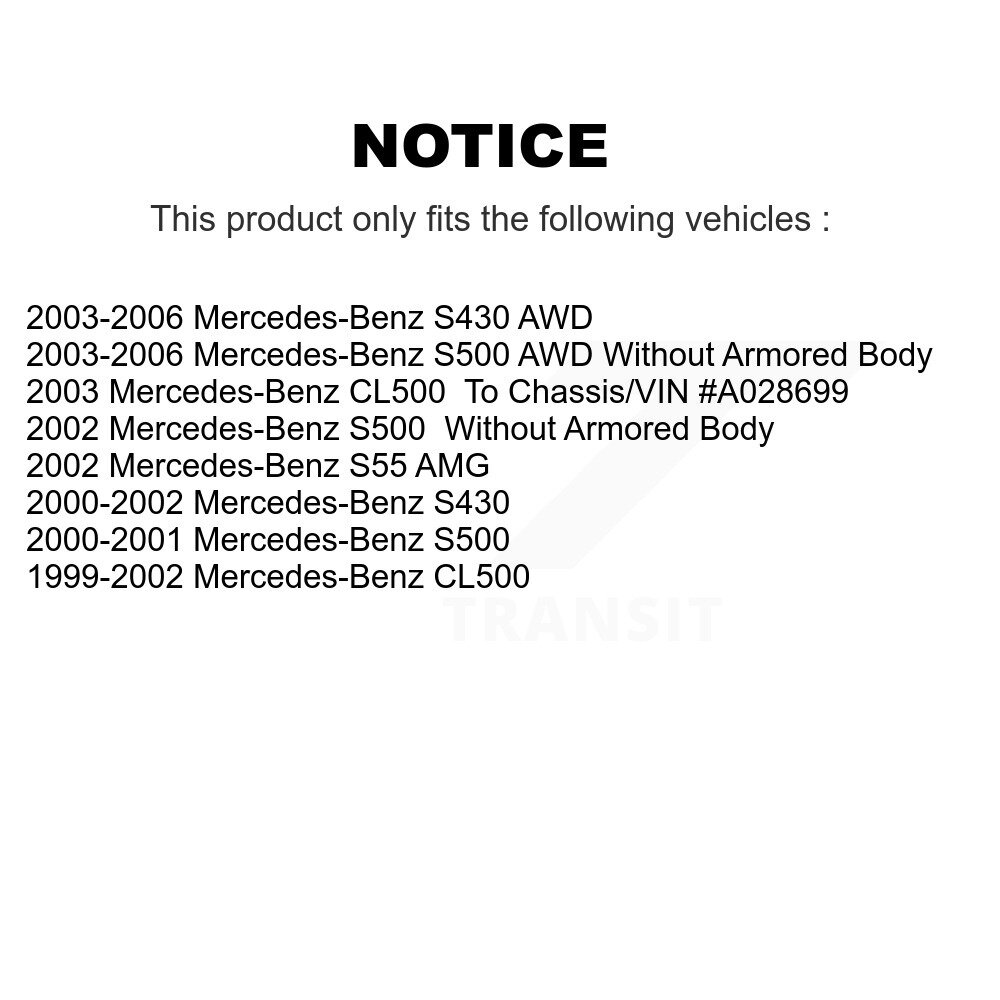 [Arrière] Rotor de frein à disque arrière pour Mercedes-Benz S430 S500 CL500 S55 AMG 8-980039
