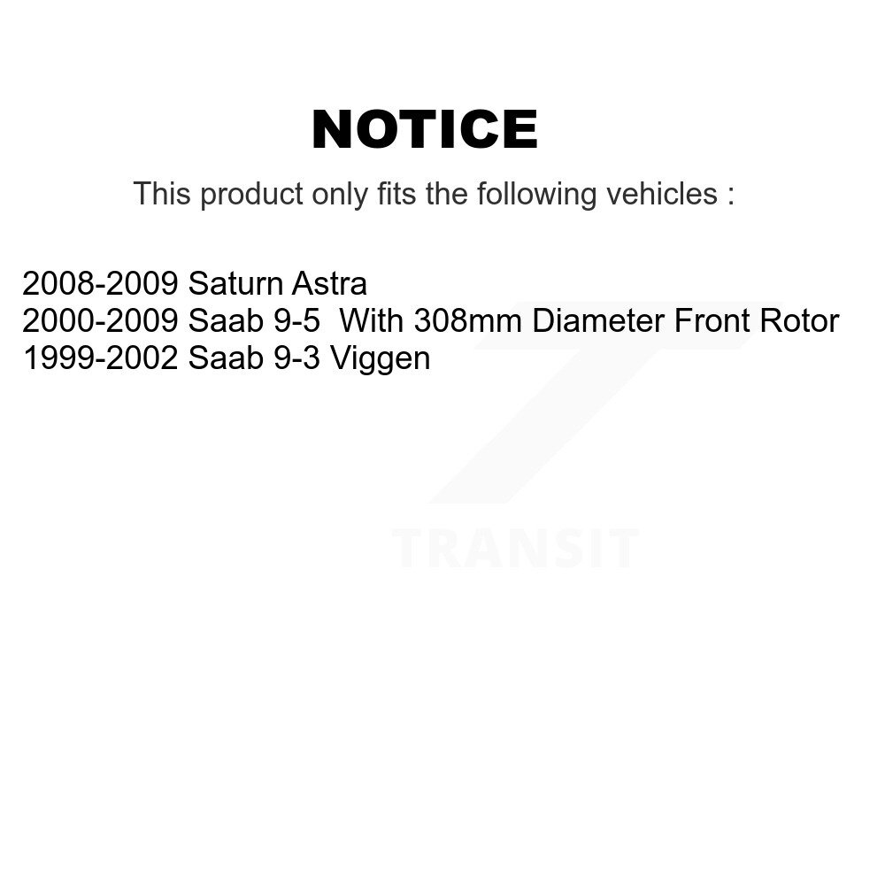 [Front] Rotor de frein à disque avant pour Saturne Astra Saab 9-5 9-3 8-980057