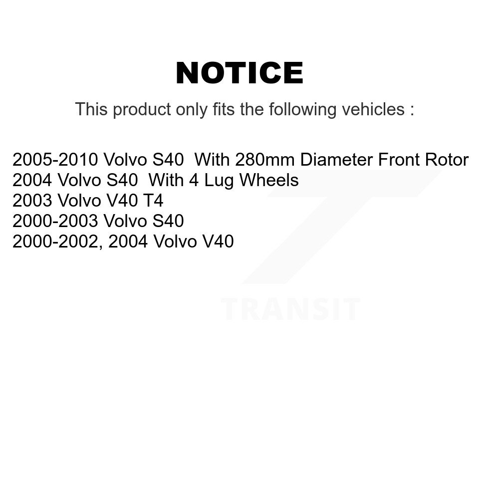 [Front] Rotor de frein à disque avant pour Volvo S40 V40 8-980084