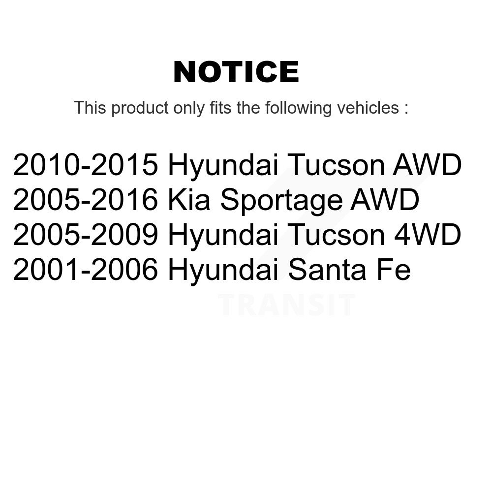 [Arrière] Rotor de frein à disque arrière pour Hyundai Tucson Kia Sportage Santa Fe 8-980087