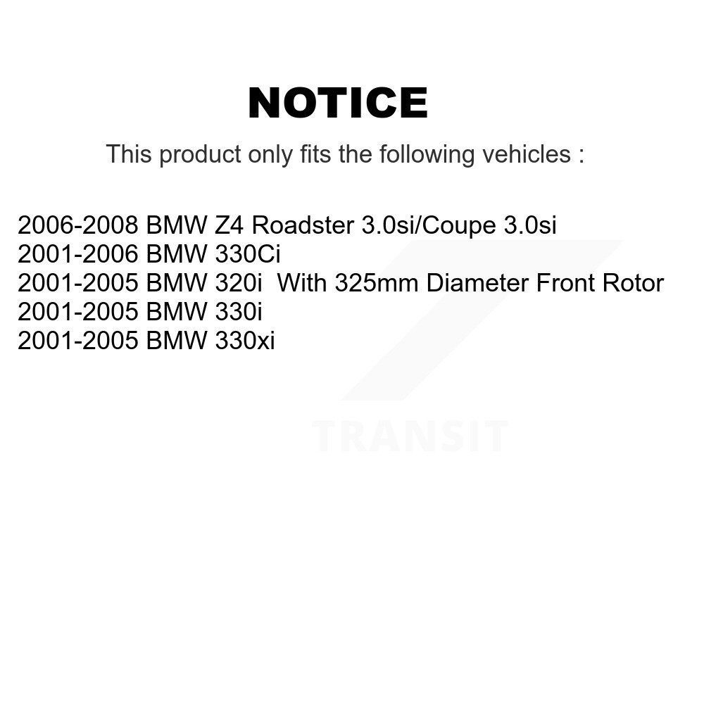 [Front] Rotor de frein à disque avant pour BMW 330Ci Z4 320i 330i 330xi 8-980096