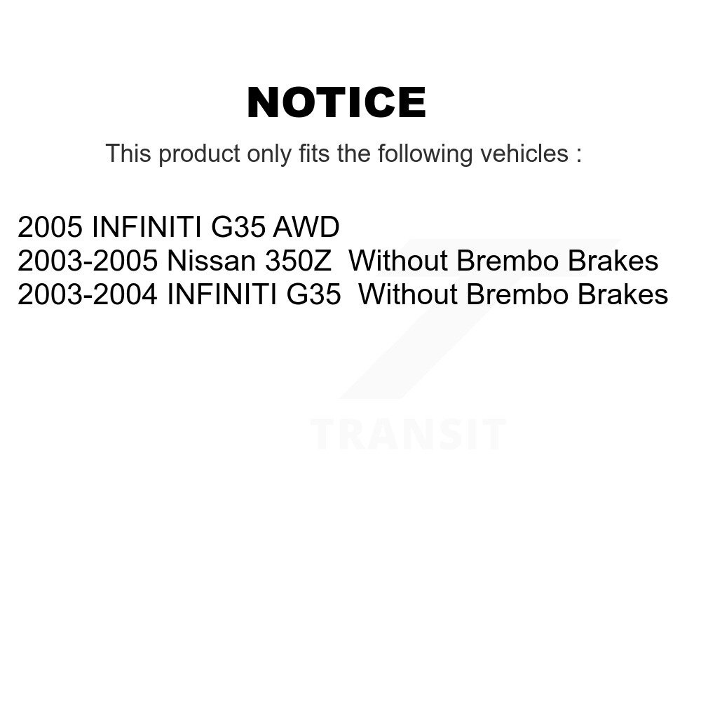 [Front] Rotor de frein à disque avant pour INFINITI G35 Nissan 350Z 8-980115
