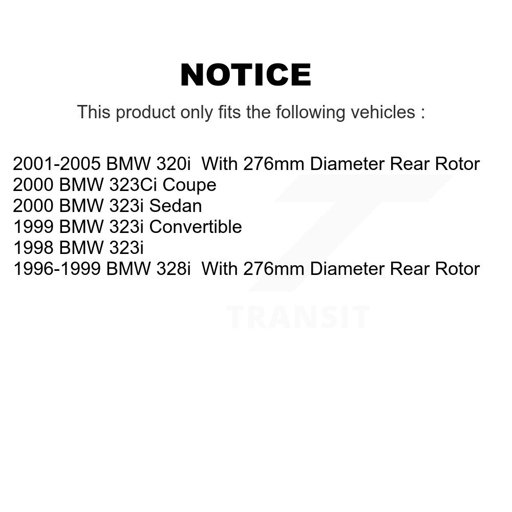 [Arrière] Rotor de frein à disque arrière pour BMW 328i 320i 323i 323Ci 8-980195