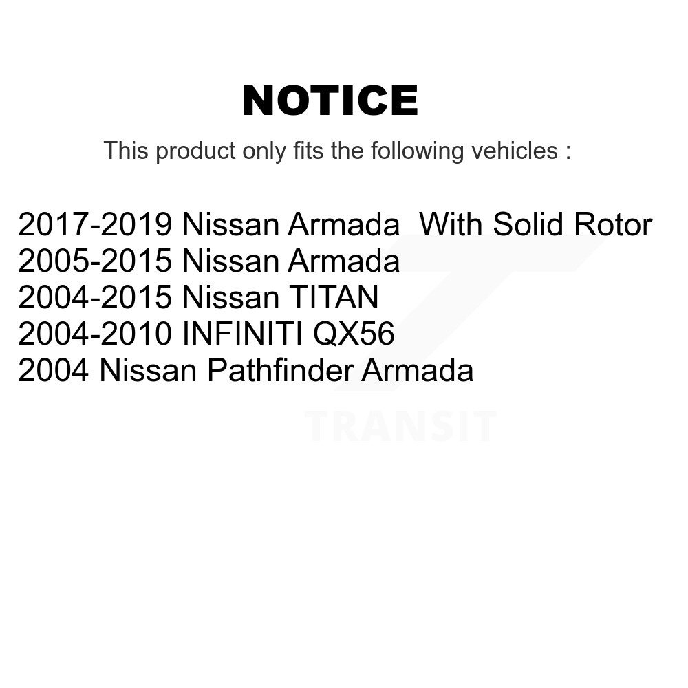 [Arrière] Rotor de frein à disque arrière pour Nissan TITAN Armada INFINITI QX56 Pathfinder 8-980198