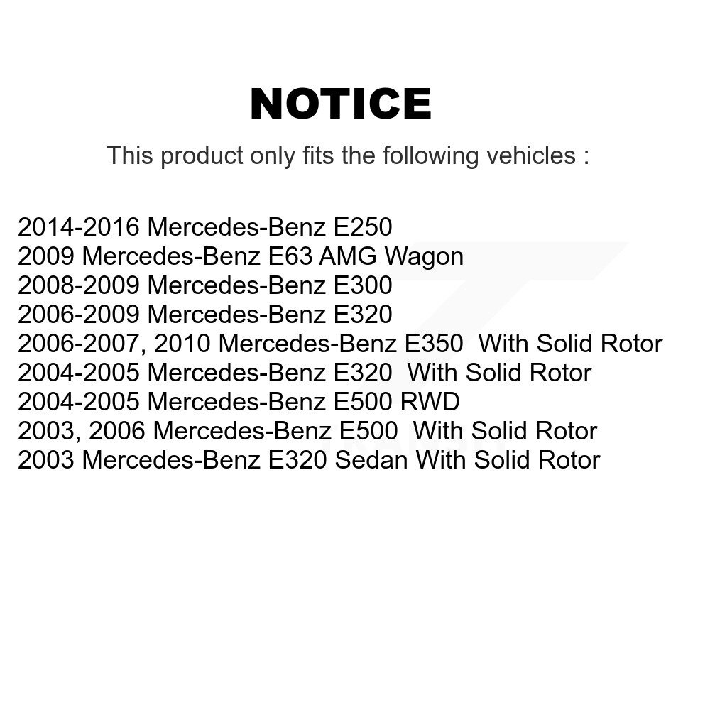 [Arrière] Rotor de frein à disque arrière pour Mercedes-Benz E350 E320 E250 E300 E500 E63 AMG