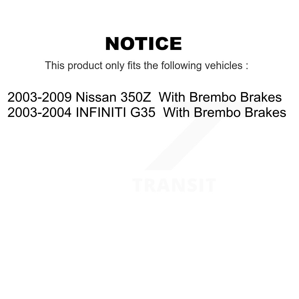 [Front] Rotor de frein à disque avant pour Nissan 350Z INFINITI G35 avec freins Brembo 8-980250