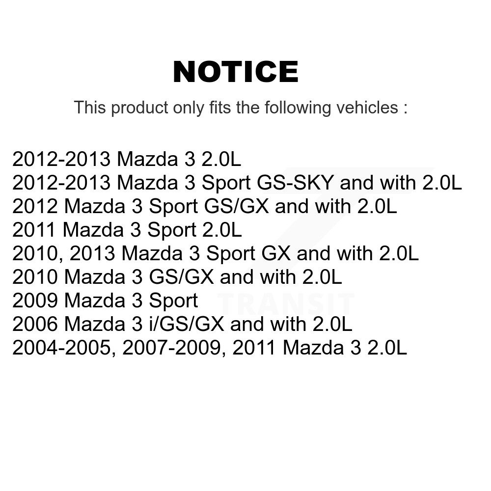 [Arrière] Rotor de frein à disque arrière pour Mazda 3 Sport 8-980285