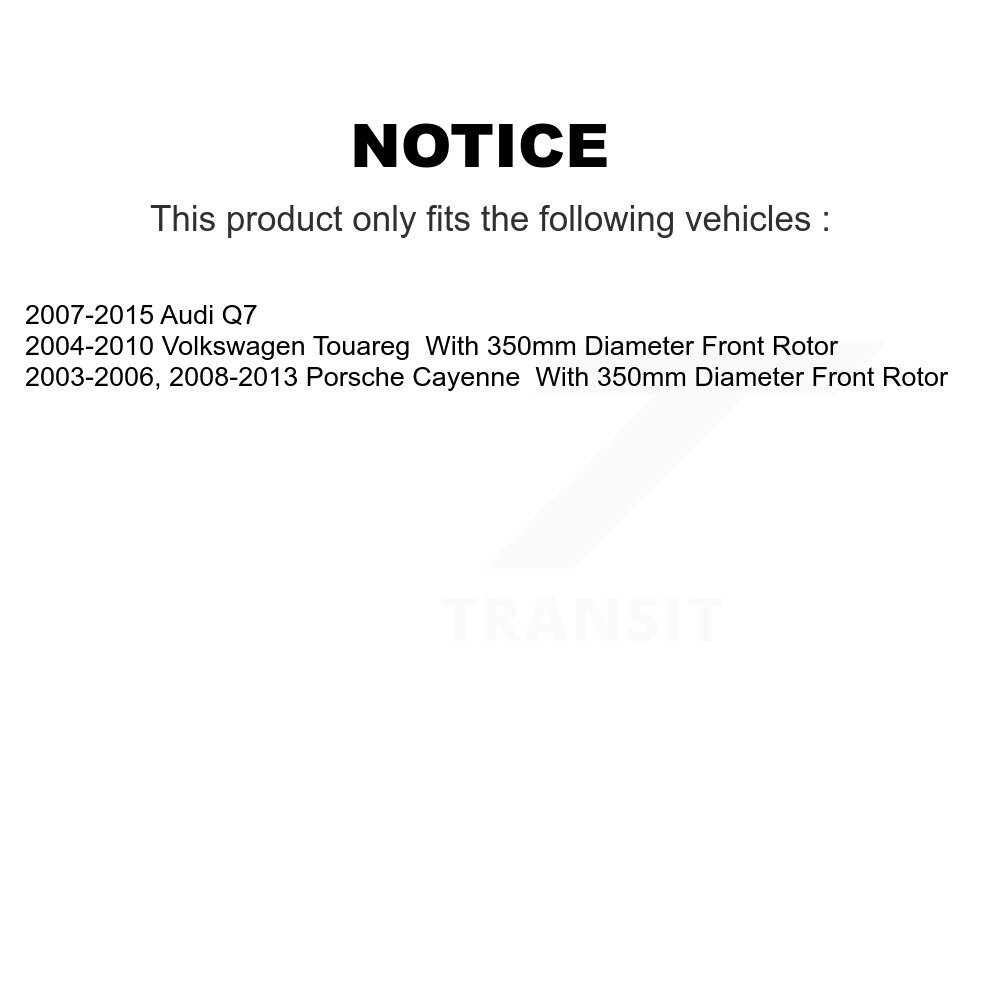 [Front Left] Rotor de frein à disque avant gauche pour Audi Q7 Porsche Cayenne Volkswagen Touareg 911