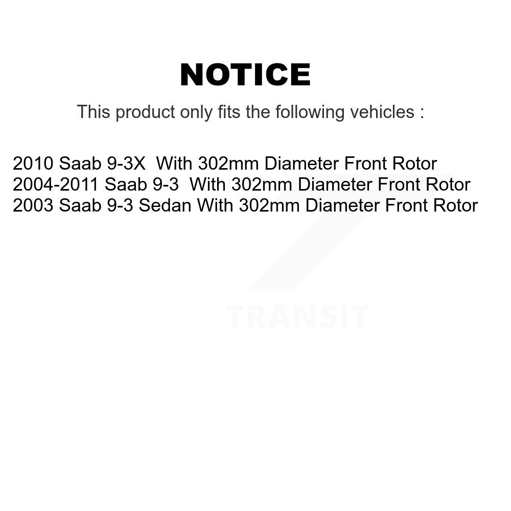 [Front] Rotor de frein à disque avant pour Saab 9-3 9-3X avec diamètre 302mm 8-980328