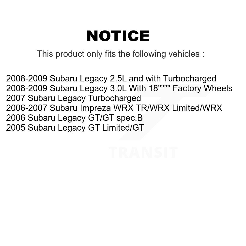 [Arrière] Rotor de frein à disque arrière pour Subaru Legacy Impreza 8-980347
