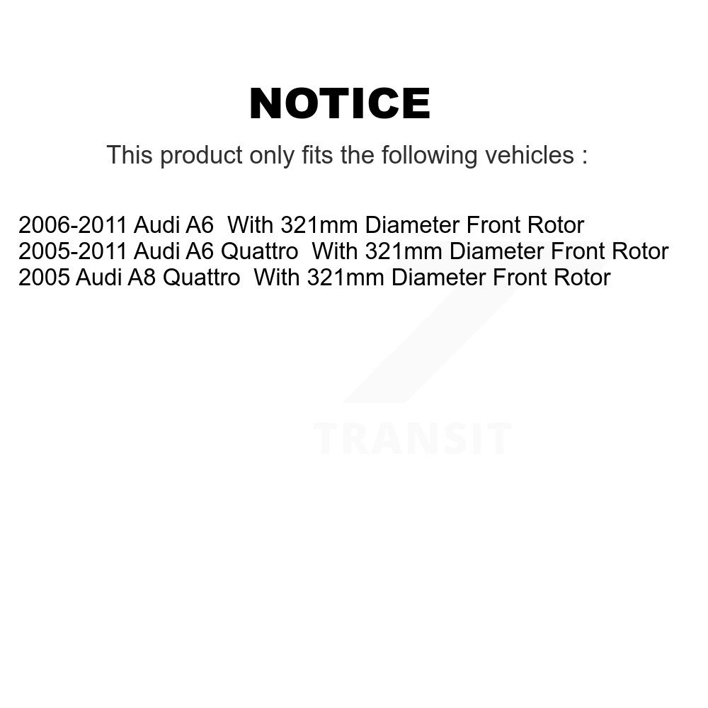 [Front] Rotor de frein à disque avant pour Audi A6 Quattro A8 avec diamètre 321mm 8-980466