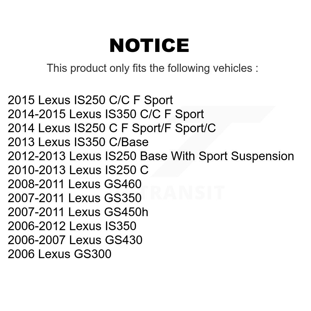 [Arrière] Rotor de frein à disque arrière pour Lexus IS250 IS350 GS350 GS300 GS450h GS430 GS460
