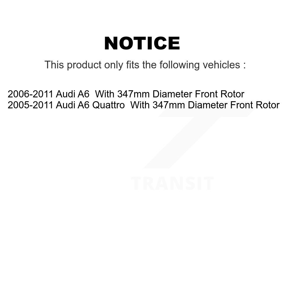 [Front] Rotor de frein à disque avant pour Audi A6 Quattro avec diamètre 347mm 8-980501