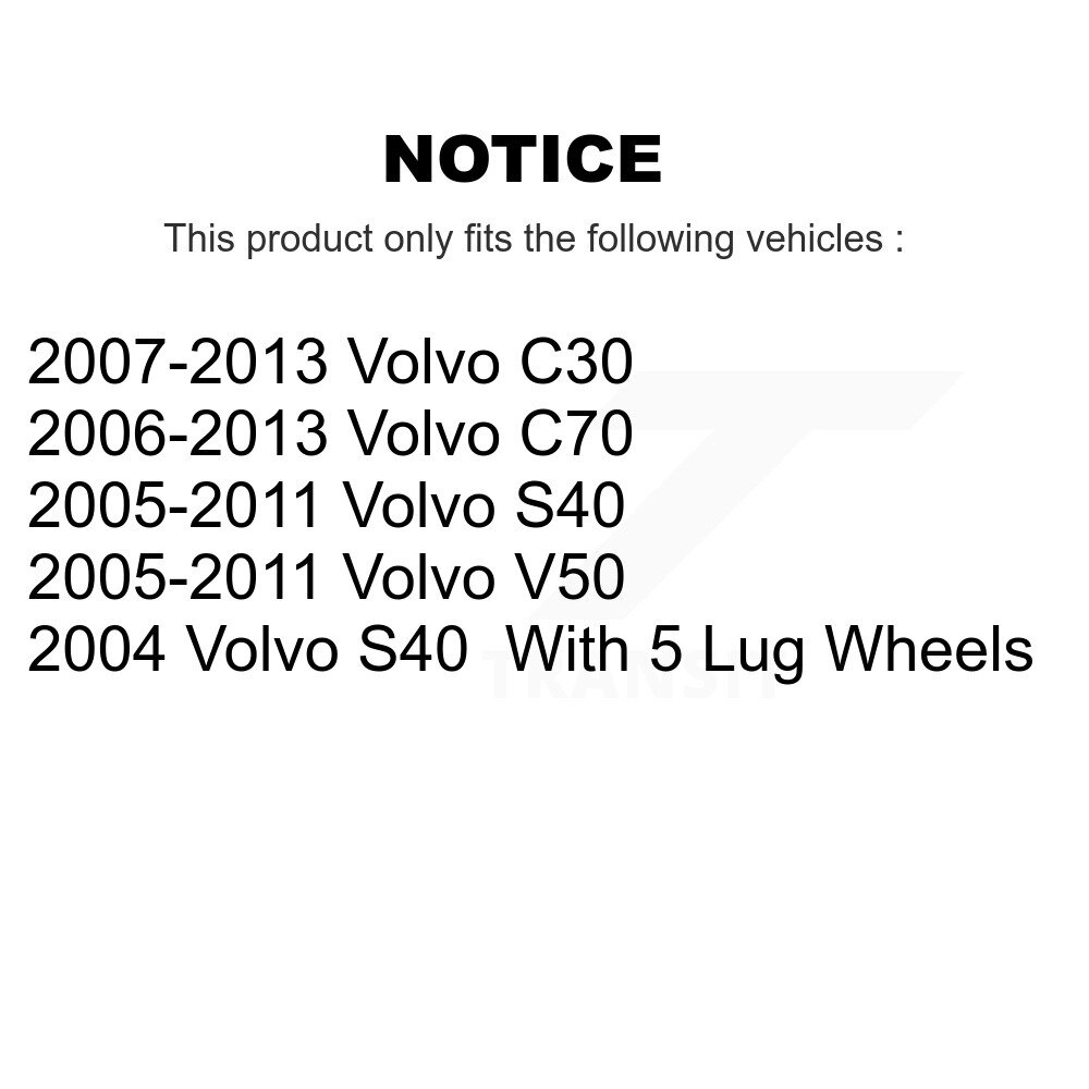[Arrière] Rotor de frein à disque arrière pour Volvo S40 C30 V50 C70 8-980550
