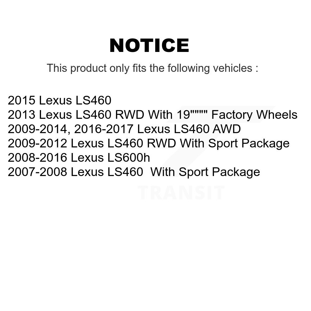 [Arrière gauche] Rotor de frein à disque arrière gauche pour Lexus LS460 LS600h 8-980571