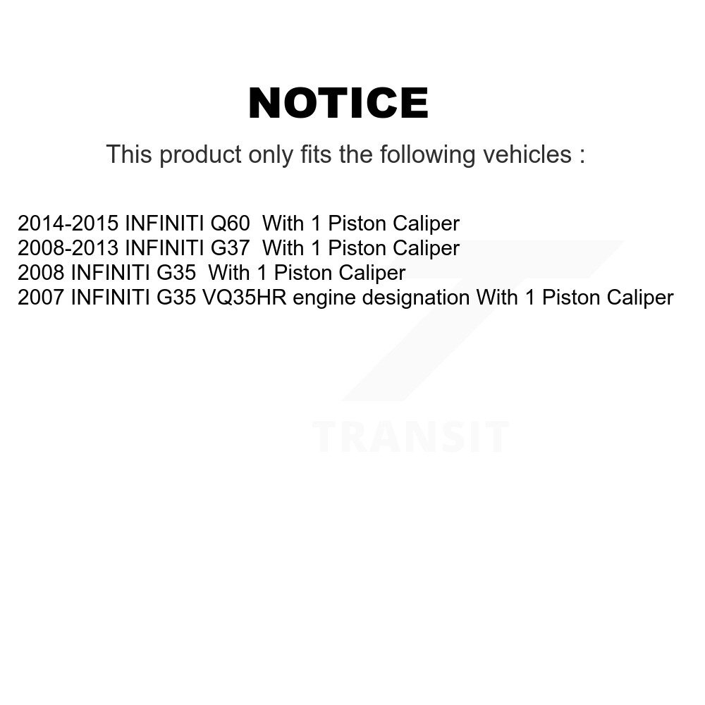 [Front] Rotor de frein à disque avant pour INFINITI G37 G35 Q60 8-980575