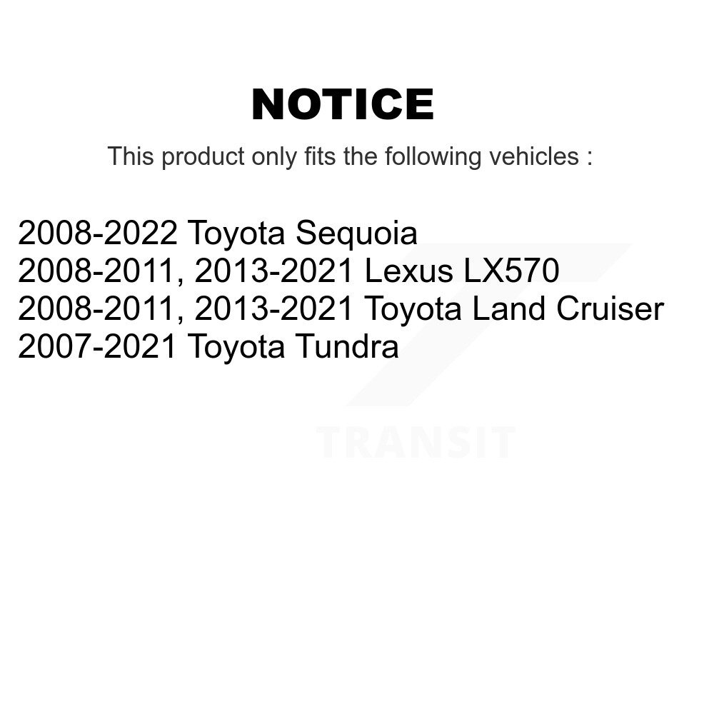 [Arrière] Rotor de frein à disque arrière pour Toyota Tundra Sequoia Lexus LX570 Cruiser terrestre