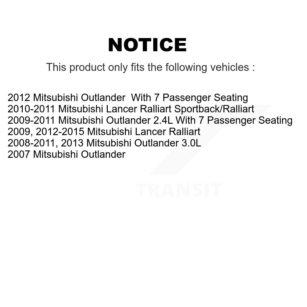 [Arrière] Rotor de frein à disque arrière pour Mitsubishi Lancer Outlander 8-980594
