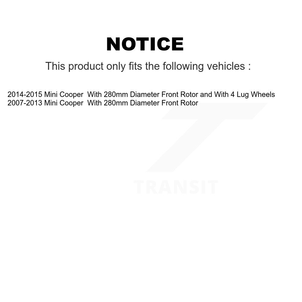 [Front] Rotor de frein à disque avant pour Mini Cooper 8-980606