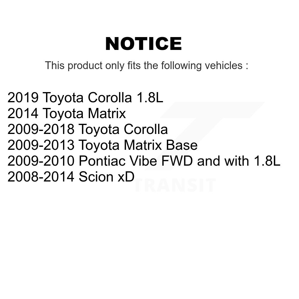 [Front] Rotor de frein à disque avant pour Toyota Corolla Matrix Pontiac Vibe Scion xD 8-980629