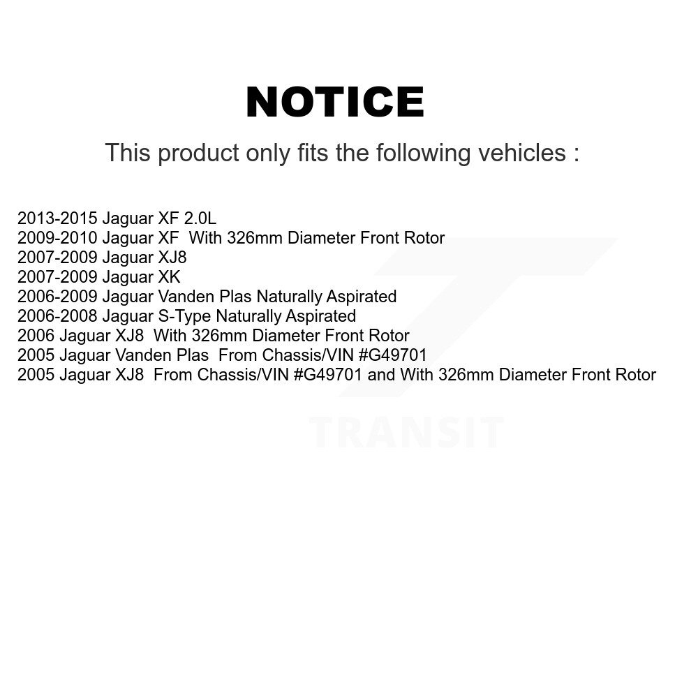 [Front] Rotor de frein à disque avant pour Jaguar XF XK Vanden Plas de type S XJ8 8-980645