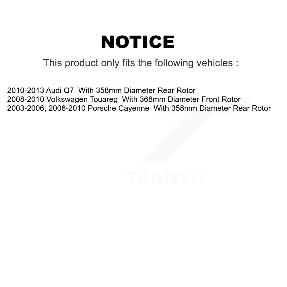 [Arrière] Rotor de frein à disque arrière pour Audi Q7 Porsche Cayenne Volkswagen Touareg 8-980651