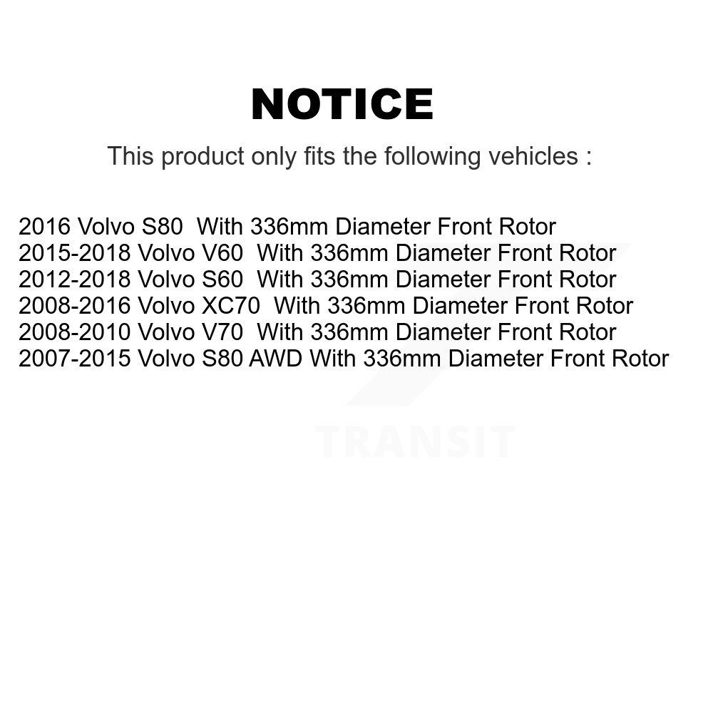 [Front] Rotor de frein à disque avant pour Volvo XC70 S60 V60 S80 V70 8-980659