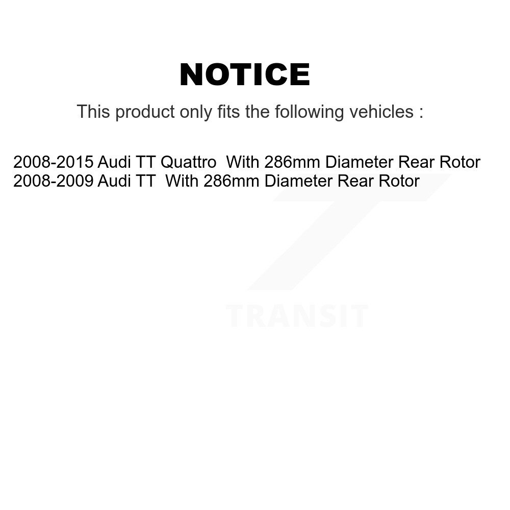 [Arrière] Rotor de frein à disque arrière pour Audi TT Quattro avec diamètre de 286mm 8-980693