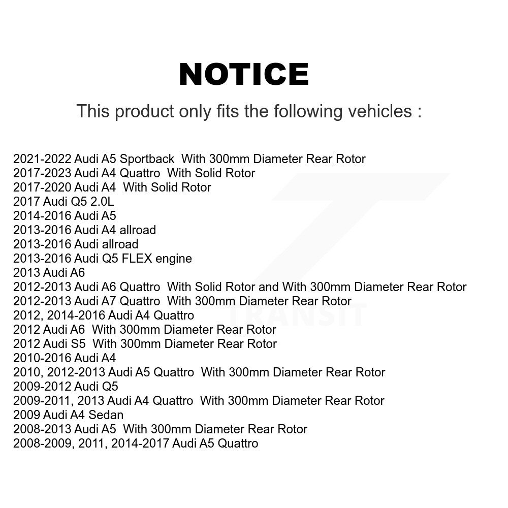 [Arrière] Rotor de frein à disque arrière pour Audi Q5 A4 Quattro A5 tout-terrain Sportback A7 A6 S5